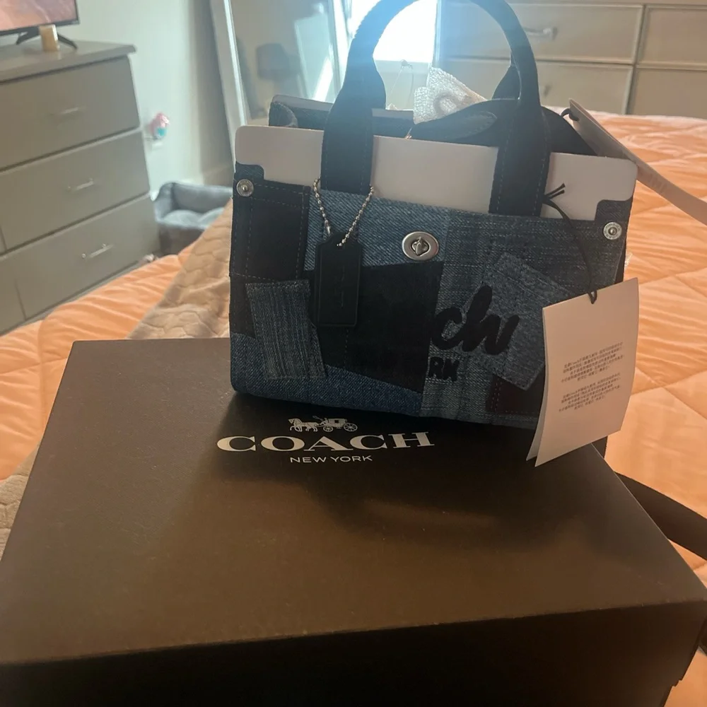 Coach Denim and Black Mini Bag - Picture 2 of 3